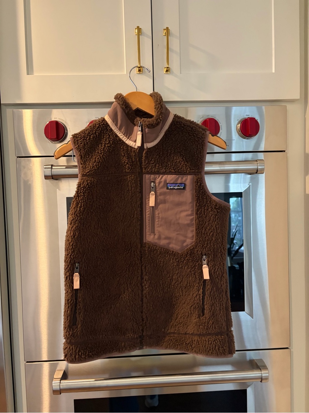 Patagonia Retro X brown pile fleece vest size small